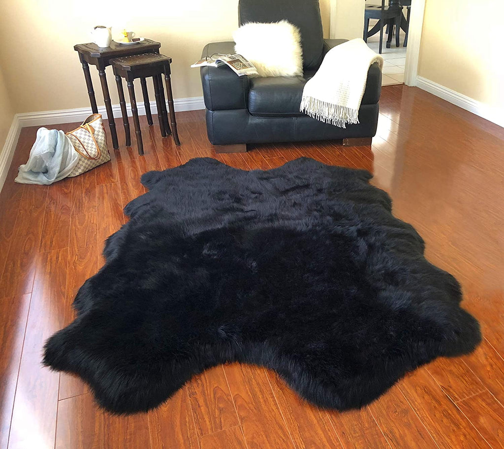 Sheep Fur Area Rug | Extra Fluffy | Quad Size