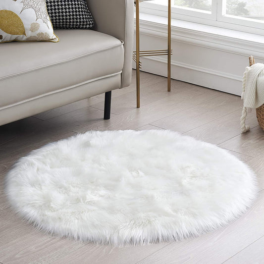 Round Fuzzy Rug | Polypropylene Fiber | Extra Fluffy